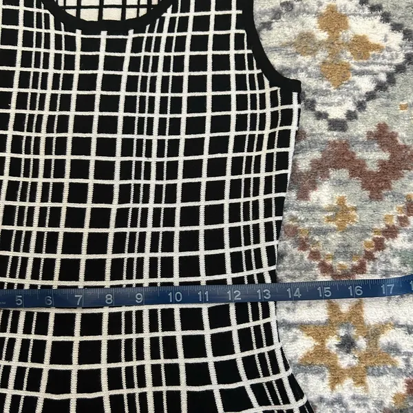 The Limited Checkered Windowpane Sweater Dress Womens Small Office Fall - Image 9
