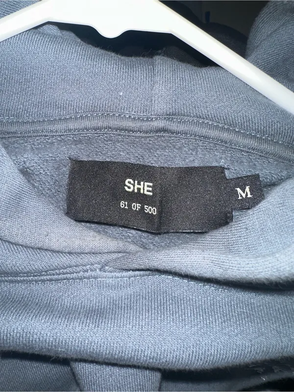 Darc Sport Navy Cropped 'WOLVES' Crewneck Hoodie - Image 4