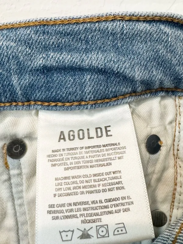 Agolde Nico Jeans Size 26‎ Blue Embark Wash High Rise Slim Old Money Minimalist - Image 9