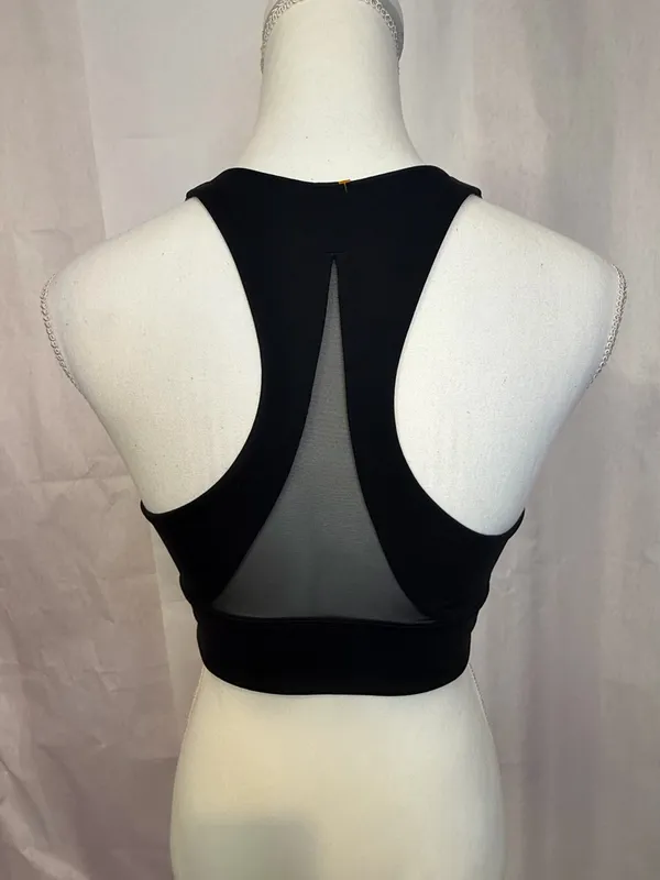 lululemon athletica Black Racerback Sports Bra with Mesh Panel - Image 5