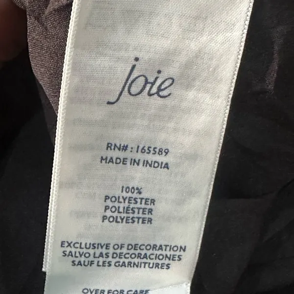 Joie black black ruffle turtle‎ neck with sheer sleeves size s - Image 6