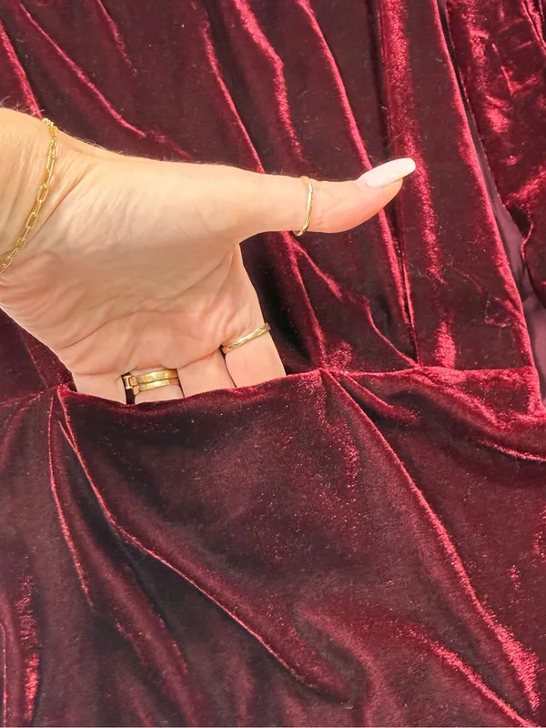 Well Worn Burgundy Velvet Blazer Size XXL - Image 5