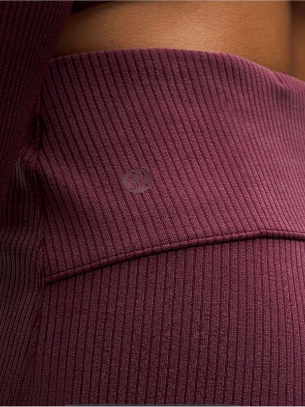 Lululemon Ribbed Softstreme Flared Pant Garnet Size 4 - Image 4