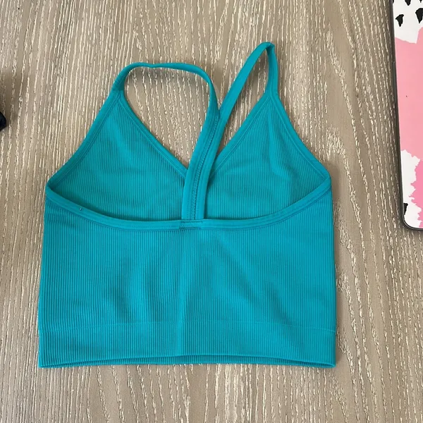 SET ACTIVE Sculptflex Ribbed V Bra in Tropic - Image 4