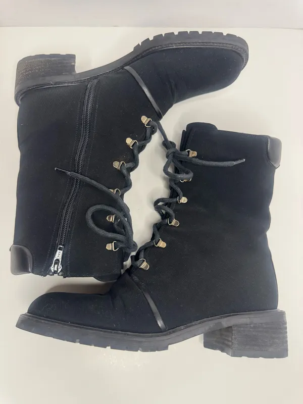 Stuart Weitzman Black Gore-Tex Side Zip Boots Womens Size 7B - Image 6