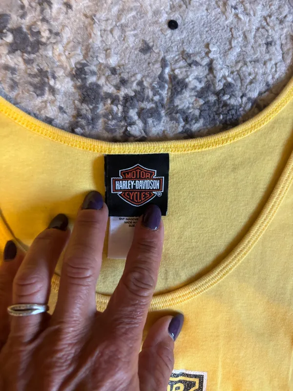 Vintage Harley Davidson yellow Tucson, AZ tank woman’s size XL - Image 2