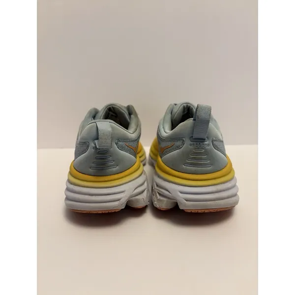 HOKA One One Bondi 8 Womens 7B Yellow Running Shoes Cushioned Athletic Sneakers - Image 3