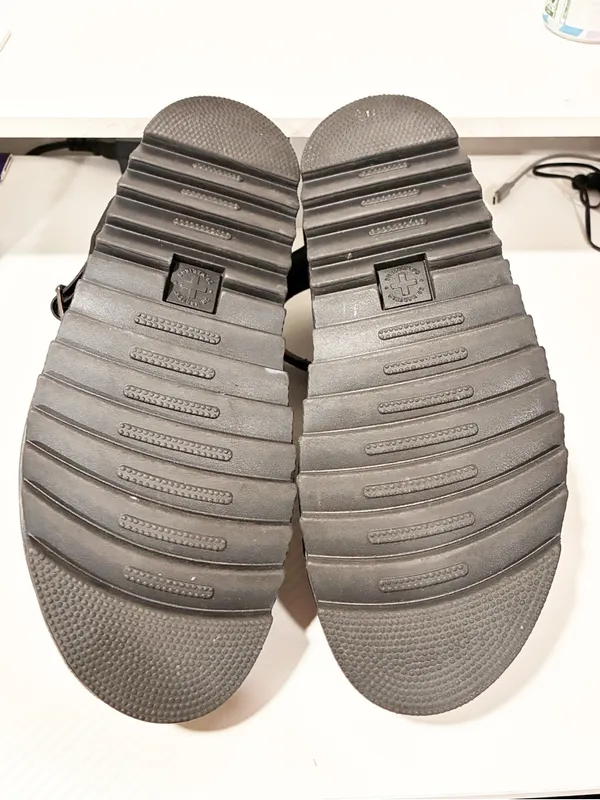 DR. MARTENS WOMAN SANDALS SHOES Black WEDGE CASUAL LEATHER CODE BLAIRE Size 10 - Image 6