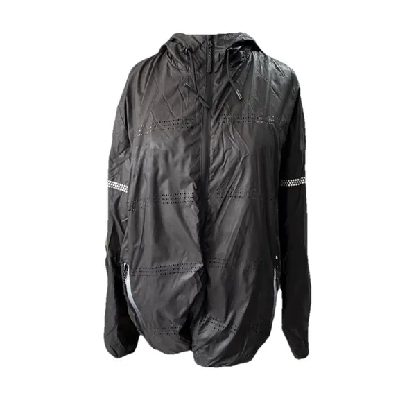 ZYIA Active Black Hooded Windbreaker Jacket Womens Medium M New With Tags NWT - Image 2