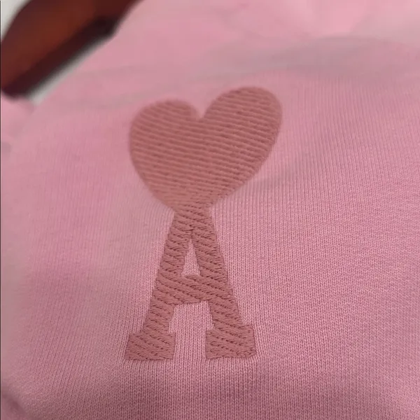 Ami De Coeur-Embroidered Sweatshirt In Pink - Image 10
