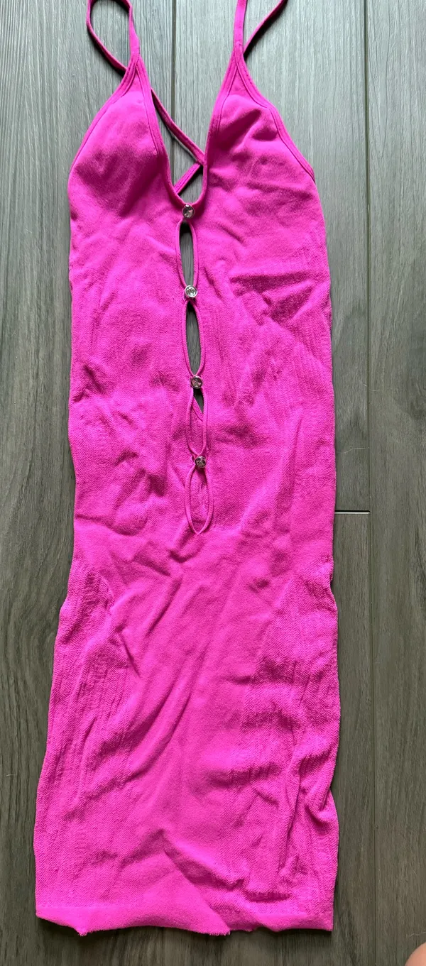 White Fox Boutique Mini Dress Hot Pink - Image 2