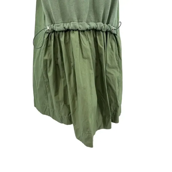 Anthropologie Pilcro Sweatshirt Twofer Mini‎ Dress Short-Sleeve Moss Green Small - Image 6