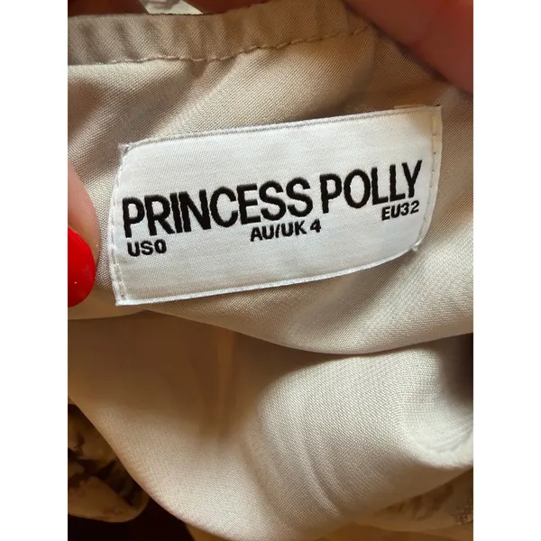 Princess Polly Snakepit Halter Plunge Mini Dress Women 0 Ivory Snake Print Party - Image 7