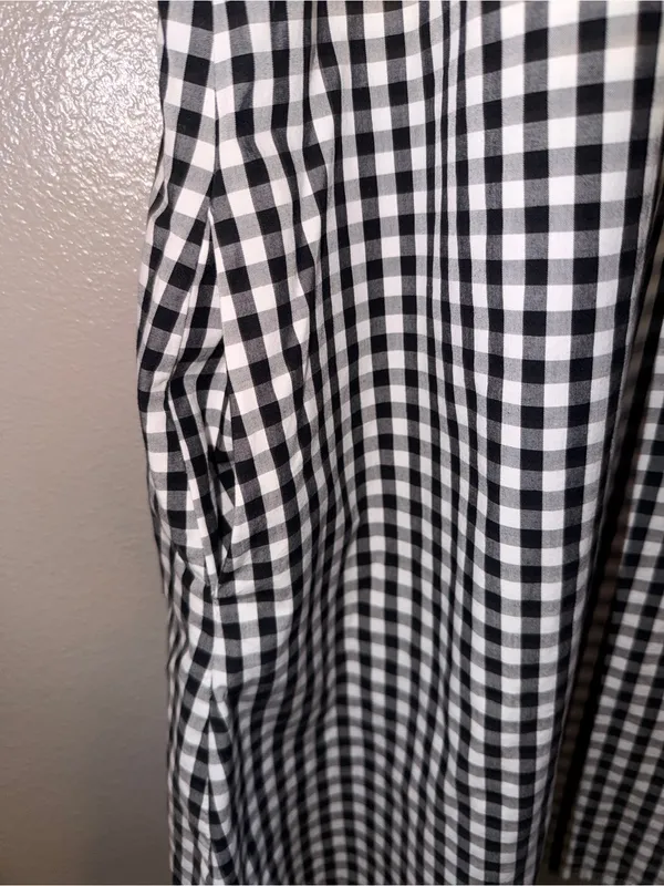 Vineyard Vines Black and White Gingham Sleeveless Mini Dress - Image 3