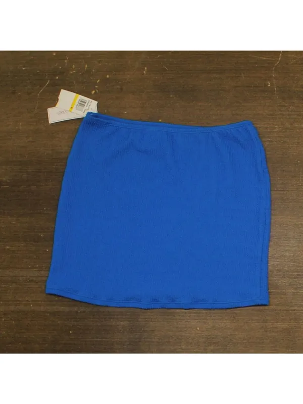 NWT Salt + Cove Juniors Rib Scrunch Cover-up Skirt SC251008CB Cosmic Cobalt M - Image 5