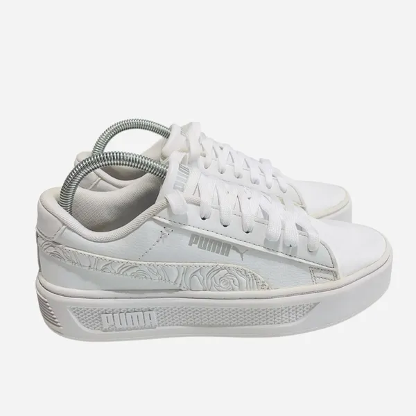 Puma Platform V3 Rose Embroidered Pop Up Sneakers size 8 - Image 4