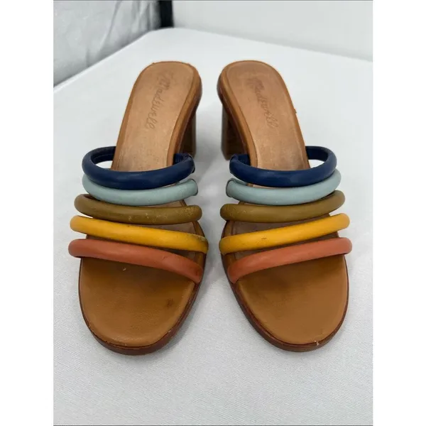 Madewell Multicolor Strappy Block Heel Mules - Image 2