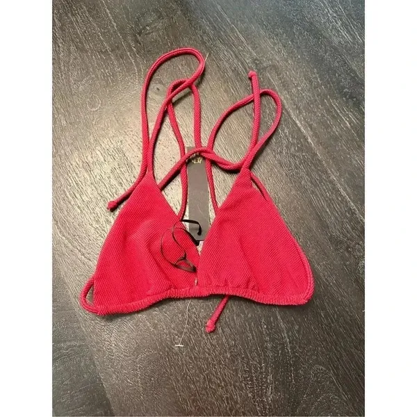 Revolve House‎ Of Harlow Red Swim Bikini Top Sz S - Image 2