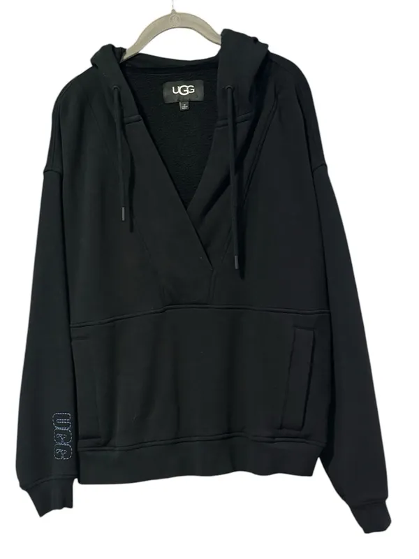 UGG Adryann Hoodie M 24” p2p Black $128 Retail NWOT - Image 2