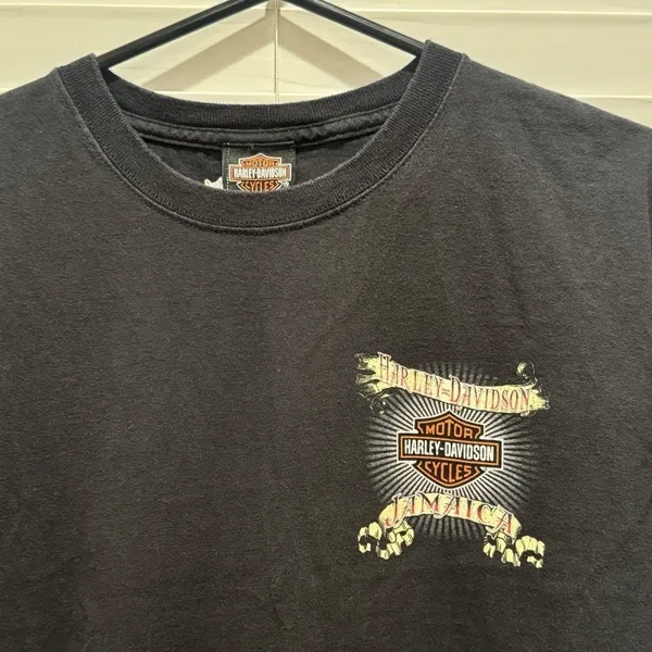 Vintage Harley-Davidson Jamaica Island Palm Beach Motorcycle Biker Tee‎ Size L - Image 3
