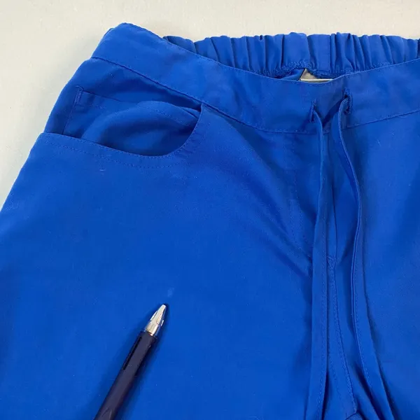 Greys Anatomy Scrub Pants Women Sz XSP Blue Drawstring Petite Workwear GUC *FLAW - Image 11