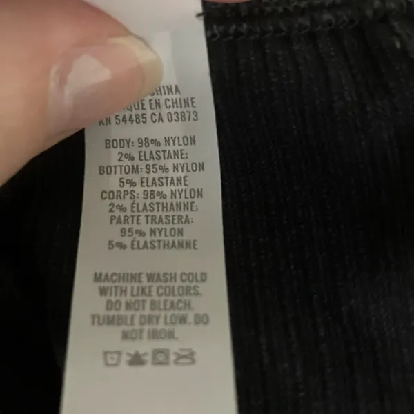 Aerie Offline by Womens Black Seamless Cable Square Neck T-Shirt - Image 6
