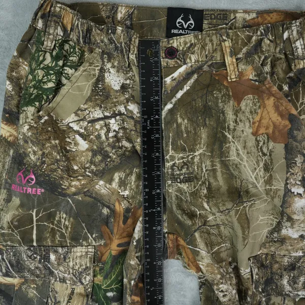 Realtree Edge Camo Cargo Pants Womens Medium Brown Pink Logo Hunting Gorpcore - Image 13