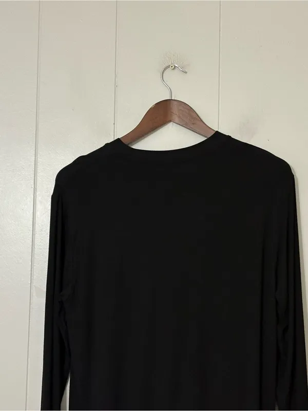 Comfrt Cloud Lounge Long Sleeve Tee Black Size XS Soft Stretch Athleisure - Image 9