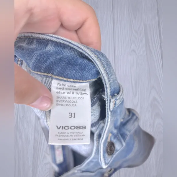 VIGOSS Women’s Straight Leg Light Wash Jeans - Image 7
