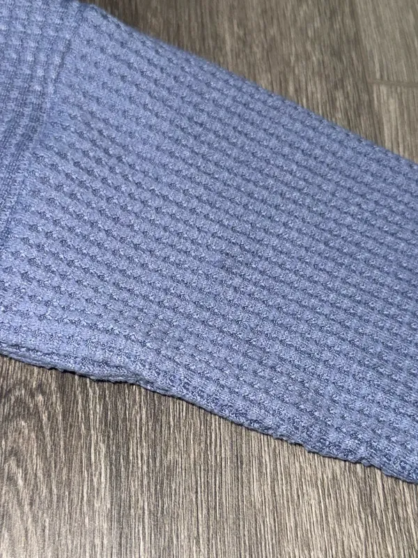Abercrombie & Fitch Light Blue Waffle Knit Cardigan Size Small - Image 9