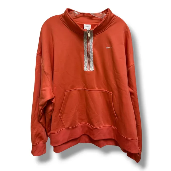Nike Phoenix Fleece Therma-FIT Oversized Quarter Zip Sweatshirt Coral Orange 3X - Image 3