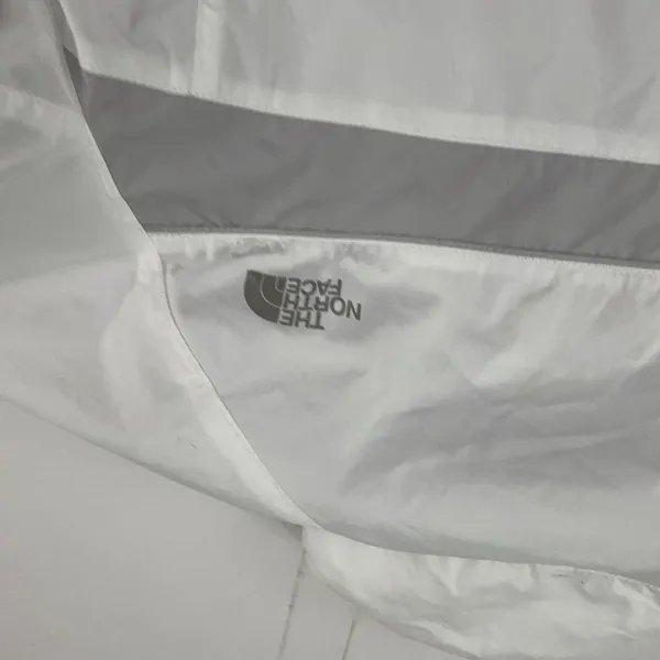 The North Face Jacket Womens Medium White Gray Full Zip Hydrenalite Windbreaker - Image 14