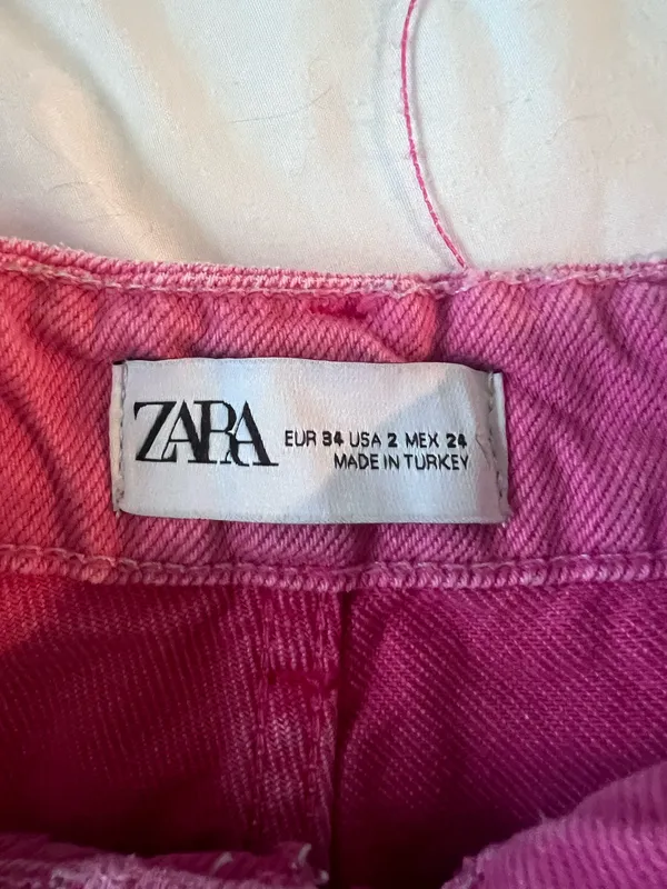 ZARA Pink Jeans Wide-Leg High-Waisted - Image 5