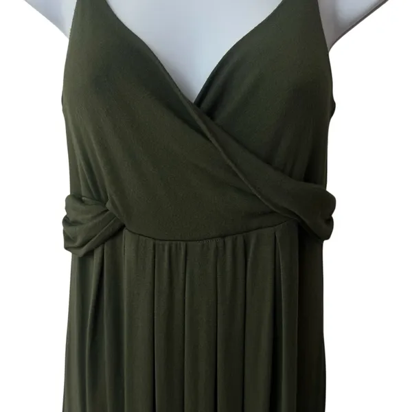 Karen Alexander Boston Proper Green‎ Studded Maxi Dress Resort Travel Summer M - Image 4