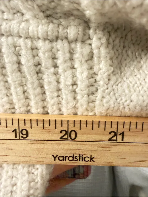 American Eagle Outfitters Cream Cable & Patchwork Mock Neck Sweater - Image 5