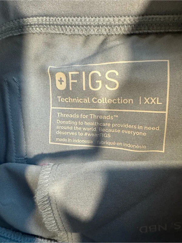 FIGS Light Blue Drawstring scrub pants joggers xxl - Image 2