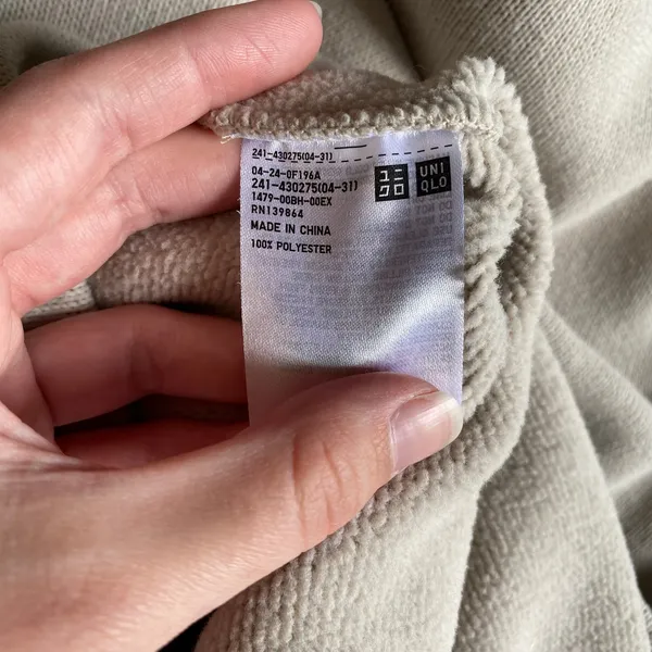 Uniqlo Mock Neck Sweater Womens Size S‎ Beige Winter Streetwear - Image 7