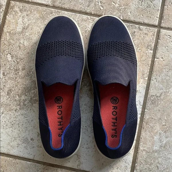 Rothy's Maritime Lattice Stitch Sneakers Navy - Image 2