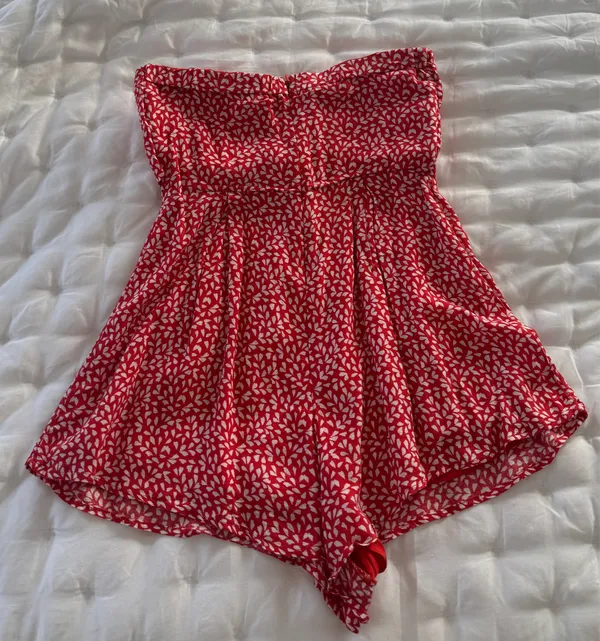 Impeccable Pig Orange and White Romper - Image 5