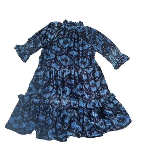 Figue Velvet Mini Dress Navy - Image 4