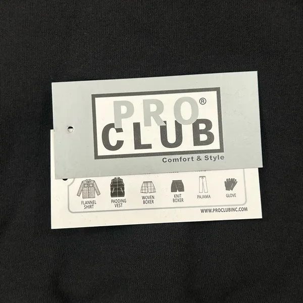 Pro Club Heavyweight Black Skater Essentials Pullover Hoodie Sweatshirt Size M. - Image 2