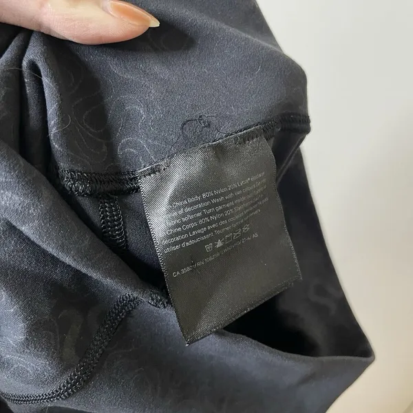 RARE! Lululemon Align High-Rise Pant Yogo Emboss Black logo Print US 6 Leggings - Image 5