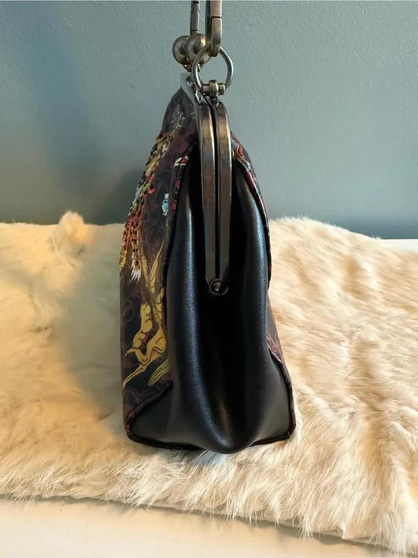 Ed Hardy Rhinestone Tiger Kiss Lock Shoulder Bag - Image 6