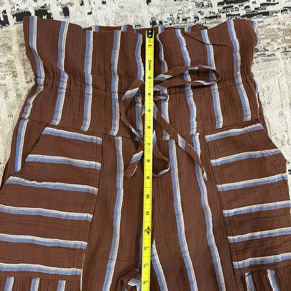 Free People come to play striped wide leg cropped pants - Image 10