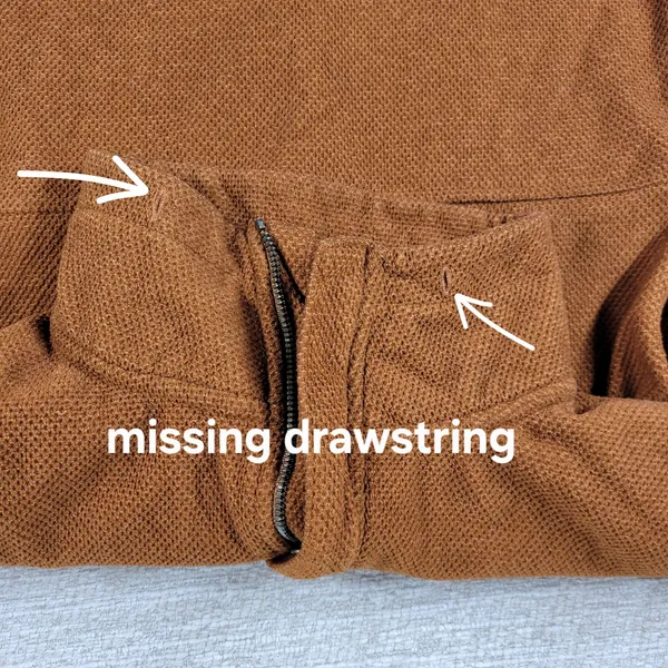 Avalanche Fleece Womens Small Rust Brown Quarter Zip Textured Pullover Top - Image 8