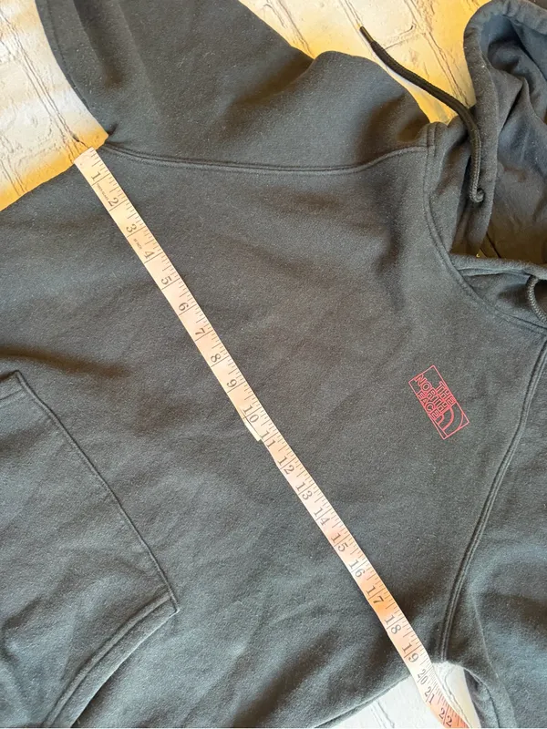 The North Face Womens Medium Hoodie Sweatshirt Rainbow Logo Spell Out EUC Pride - Image 4