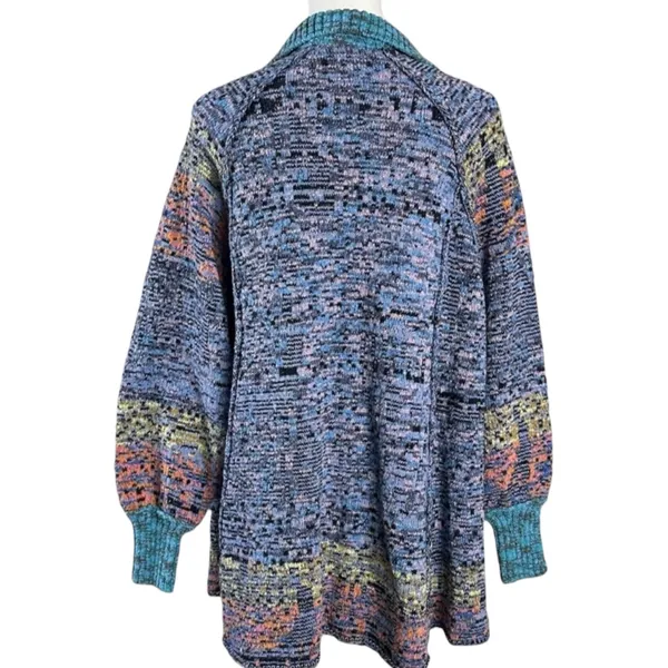 Free People Bohemian Seasons Of Sun Oversized Tunic Sweater Dress XL 70s Fall - Image 8