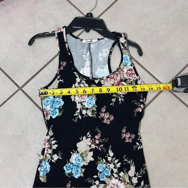 Papaya Women black Party Sleeveless floral Bodycon dress size‎ small - Image 7