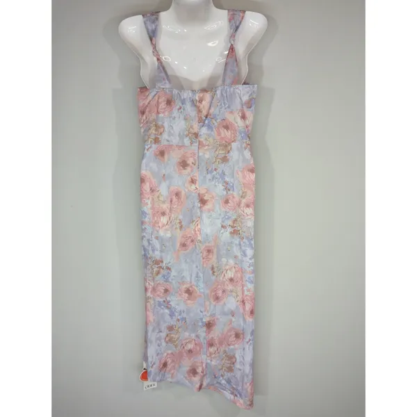 Cider Illusion Multicolor Floral‎ Ruched Midi Dress SMALL NWT Cocktail Party - Image 6