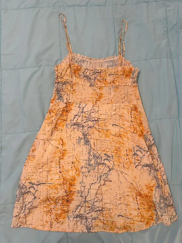 Urban Outfitters By The Sea Map Print Mini Dress - Image 3